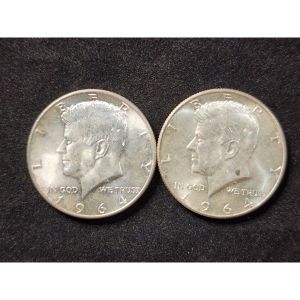 $1.00 Face Value in 90% Silver 1964 Kennedy Half Dollars