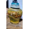 Image 3 : Antique Hand Painted Ceramic Hunting Themed Covered Jar / Vase - See Pics