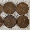 Image 3 : Collection Of Eight Loose Vintage United States Lincoln Wheat 1¢ Penny Coins FV: $.08