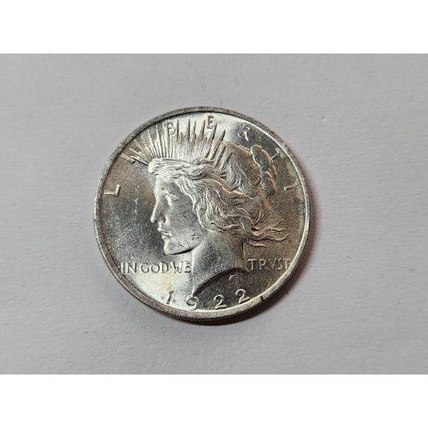1922 90% Silver Peace Dollar