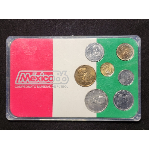 Nice 1988 Mexican Coin Set in Acrylic Display