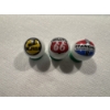 Image 1 : 3 - Vintage Gas & Oil Advertising One Inch Shooter Marbles - Richfield, Phillips 66 & Standard Oil