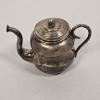 Image 1 : Vintage Solid Chinese Export Silver Miniature Teapot Collectible 2.5" - 73.4 g