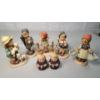 Image 1 : (7) Vintage Collectible Hummel Goebel Porcelain Figurines/Salt & Pepper Shakers