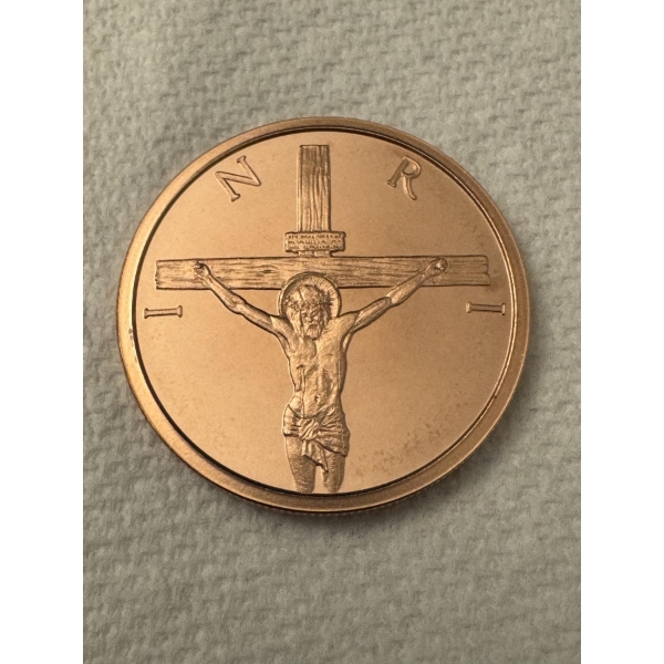 2025 1 oz Silver Shield Crucifixion .999 Fine Copper Round Coin - Brilliant Uncirculated - Limited