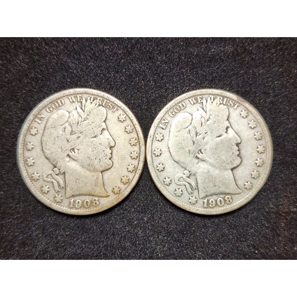 $1.00 Face Value in 90% Silver Barber Half Dollars - Assorted Conditions!