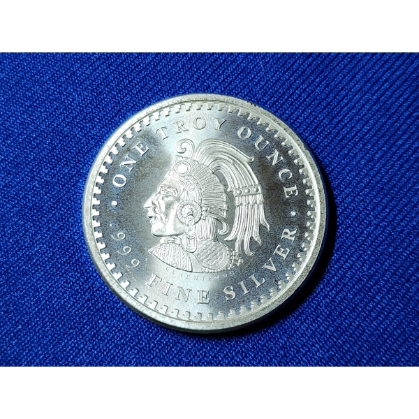 Aztec Design Silver Round - 1 Troy oz .999 Fine Silver