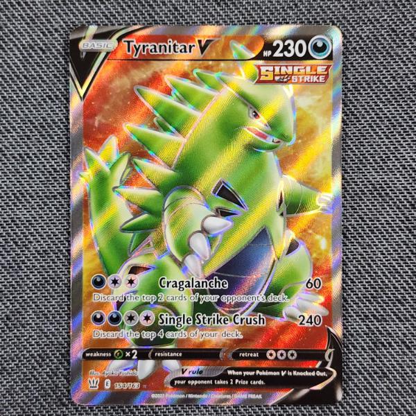 Tyranitar V 154/163 Holo Rare Pokemon Trading Card