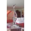 Image 2 : LARGE & COMMANDING 27" TALL ... 2nd Of Two - Finest Artist Signed Lead Crystal Sculpture Of Pelican 