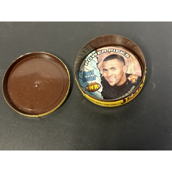 King B Meat Snacks - Jerky Sticks Container with Football Player Trading Card - Power Picks 