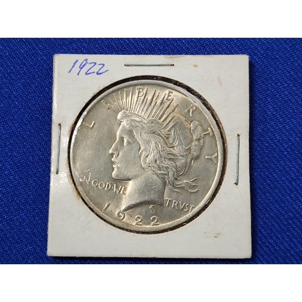 1922 90% Silver Peace Dollar