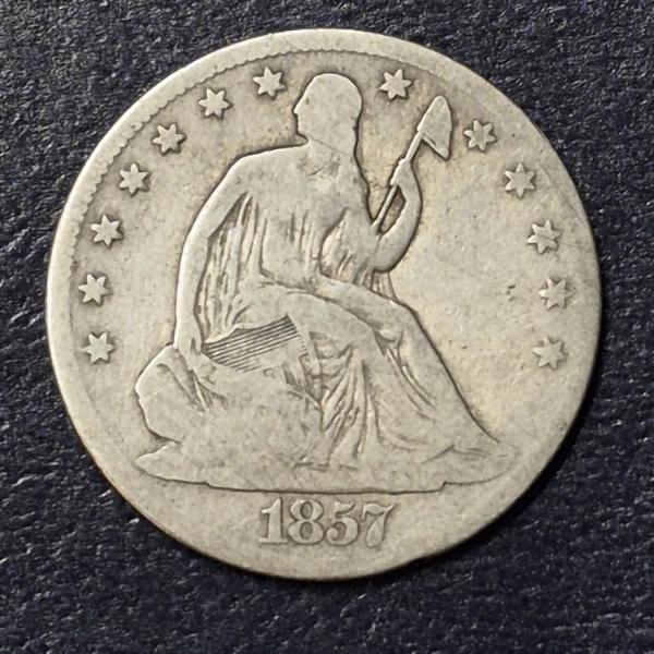 1857 O Seated Liberty Half Dollar - See Pictures For Condition