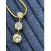 Image 2 : Beautiful Costume Necklace - 3 Stone Necklace - Stunning Piece!