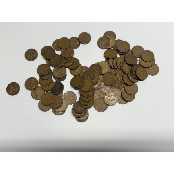 Assorted Wheat Pennies - Various Years - FV $0.92