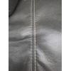 Image 6 : Clean & Comfy Smokey Gray, Soft Touch, Leather Look Reclining 6' 4'' x 3' 5'' Couch Only One End Rec