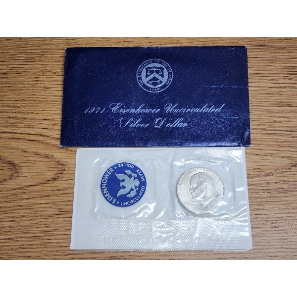 1971 Eisenhower Uncirculated 40% Silver Dollar