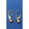 Image 1 : 18K Dangle Ball Earrings , Marked 750 - Weight: 1.1g