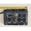 Image 11 : Authentic Coach Y2K Monogram Blue Jacquard Bag With Twist Closure & Matching Fold Wallet In Excellen