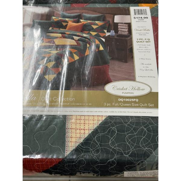 Virah Bella 3 Piece Full/Queen Size Quilt Collection Set - Brand New In The Package - Never Opened 
