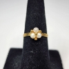 Image 1 : Charming 14K Yellow Gold Ring with Pearls - Size 4.5 - Total Weight: 1.5g
