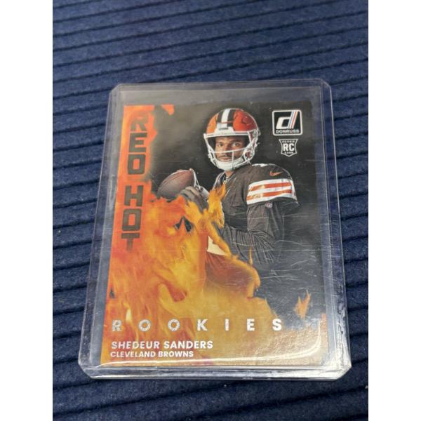 Shedeur Sanders Cleveland Browns Card - Red Hot - Donruss - Panini 2025 NFL No. RHR-SDS