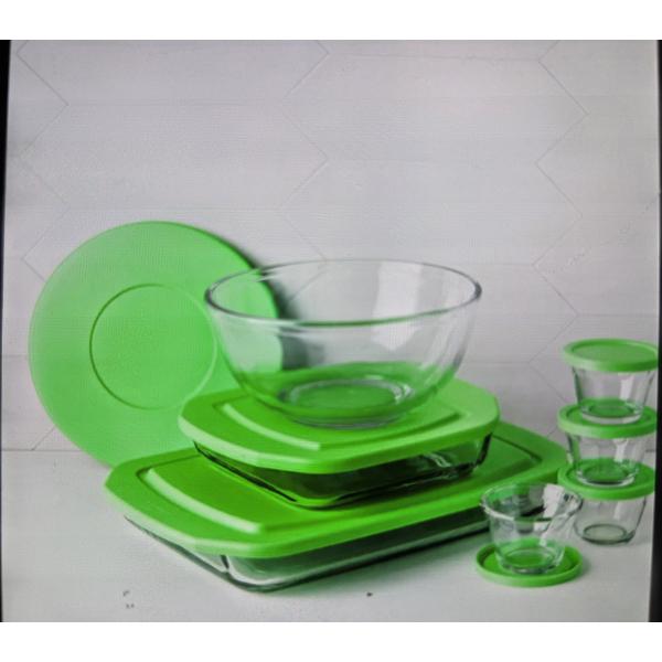 Libbeys Bakers Basics New In Box! 14 Piece Glass Bakeware Combo 