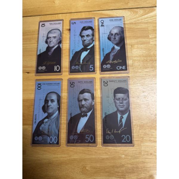 First Edition The Future of United States Money - Complete Set In Protective Holders -Mint Condition