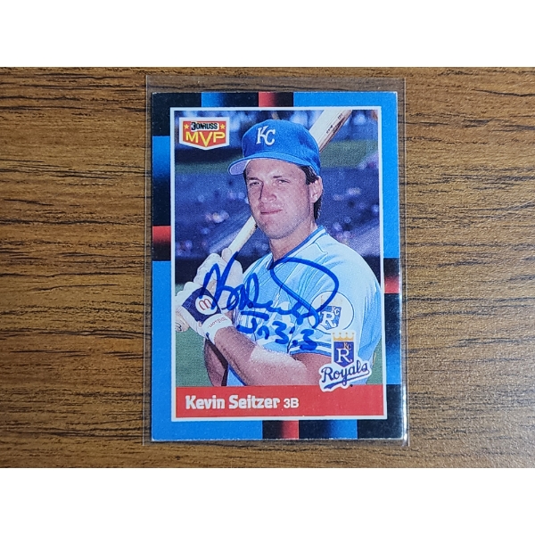 1988 Donruss MVP Kevin Seitzer Autograph Baseball Card #BC-17