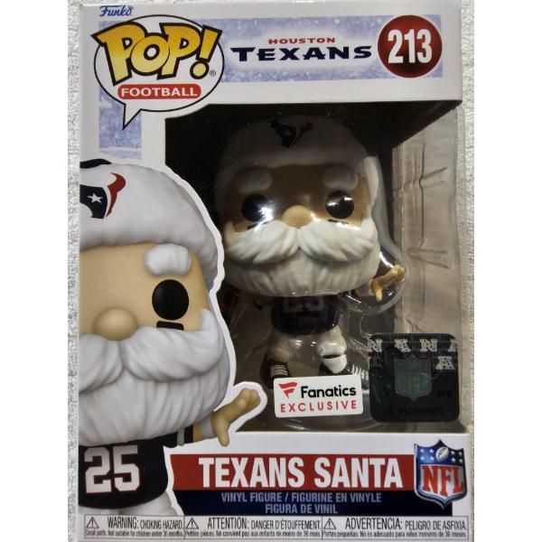 Funko Pop! Football #213 - Houston Texans Santa - NFL Licensed - Fanatics Exclusive Edition