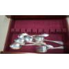 Image 5 : Assorted Silverplated Flatware & Storage Box - Over 7 lbs 