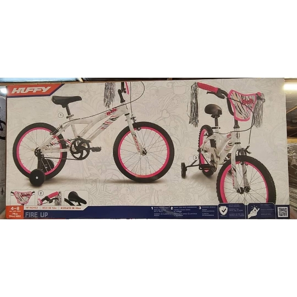BRAND NEW IN BOX Pink Huffy 18" Bicycle With Training Wheels Included - 75 IBS Max