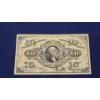 Image 1 : 1860's Third Issue 10 Cent Fractional Currency FR#1255 Green Reverse