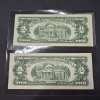 Image 2 : U.S. VINTAGE CURRENCY -  2 PCS - TWO DOLLAR ($2) RED SEAL 19636 UNITED STATES NOTES - HIGH GRADE