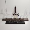 Image 1 : Collection of Vintage-Style Sports Memorabilia Display Cases