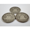Image 4 : Three 90% Silver United States Franklin Half Dollars ~ 1952-D, 1954-D & 1962-D ~ $1.50 Face Value