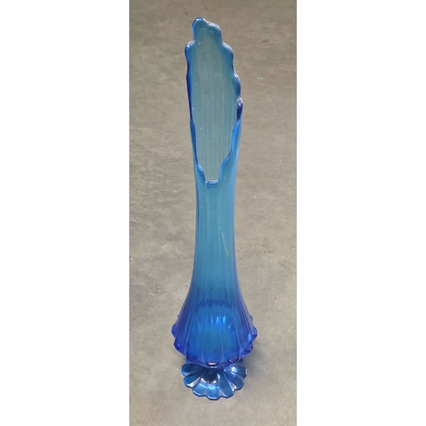 Fabulous Vintage 25'' Viking Brilliant Blue Swung Vase In Excellent Collectable Condition!