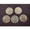 Image 2 : 5 - United States Eisenhower Dollars Coin - Excellent Condition