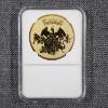 Image 3 : Rare Collectors Pokemon Gold Tone Coin in Slabbed Protector Featuring Mewtwo 