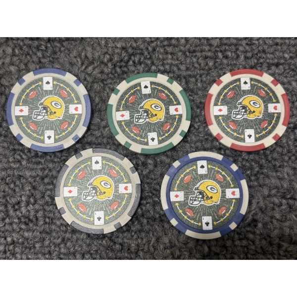 NFL Green Bay Packers Poker Chips - Full Set - Mint Condition