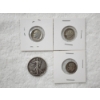Image 1 : Four United States 90% Silver Coins Ft. Three Roosevelt Dimes & One Walking Liberty Half ~ $0.80 FV