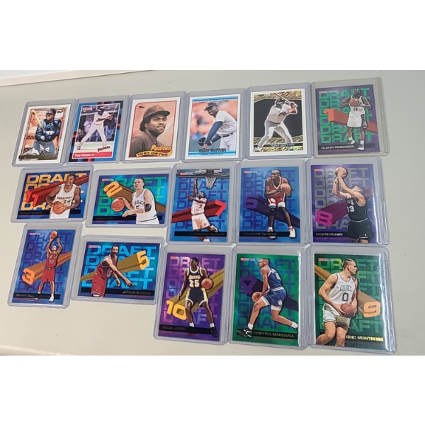Assorted 90's NBA Hoops Basketball Cards & Assorted DonRuss/Topps 90's Baseball Cards