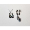 Image 1 : Three Pairs of Sterling Silver Earrings: Dangle and Stud, Various Gemstones - TW: 6.0g