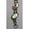 Image 4 : Sterling Silver 7" Bracelet With Abalone Inlay - Total Weight: 26.8g