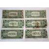 Image 6 : Six Assorted United States $1 Blue Seal Silver Certificates FV: $6.00