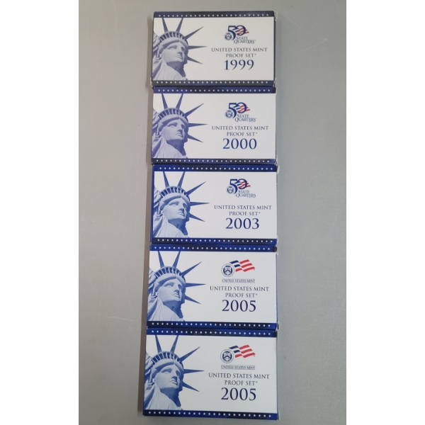 1999, 2000, 2003, 2005 United States Proof Sets 