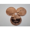 Image 2 : 3 - 1 AVDP Ounce .999 Fine Copper Rounds: 9/11, Colt 45, & M16 Rifle Designs (3 oz Total) Mint Cond.