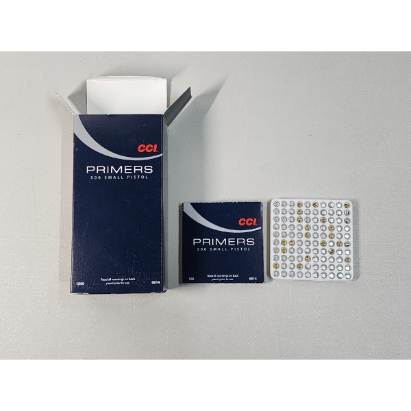 Full Box of CCI 500 Small Pistol Primers - 1000 Count