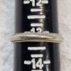Image 4 : Vintage 14k White Gold Milgrain-Edge Wedding Band - Size 13, Weight 5.9g