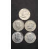 Image 1 : (5) 1967/1968 40% Silver Kennedy Half Dollars - Face Value: $2.50