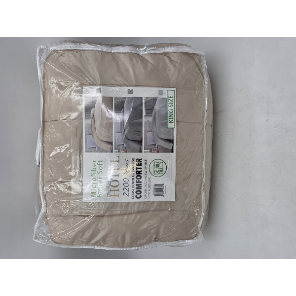 Brand New Ultra Plush King Size Microfiber Comforter In Tan